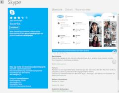 Skype-App im Windows Store