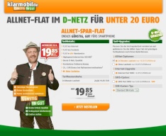 Die Bestellseite der Klarmobil-Allnet-Flat fr 19,85 Euro.