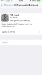 Apple verffentlicht iOS 7.0.3: Neue Software fr iPhone und iPad