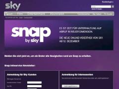 Sky-Webseite wirbt fr Sky Snap