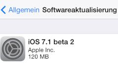 iOS7.1 Beta 2 verffentlicht