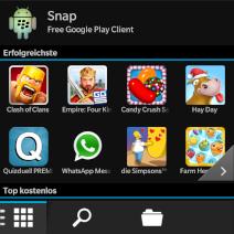 Snap bringt den Google Play Store auf das Blackberry