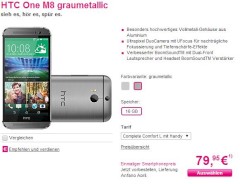 HTC One (M8) im Online-Shop der Telekom