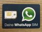 Die eigentliche SIM-Karte mit groem WhatsApp-Logo