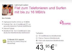 Allnet-Flat mit DSL und Internet-Flat fr 43,95 Euro