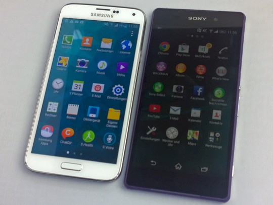 Vergleich Galaxy S5 mit Xperia Z2