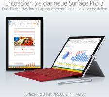 Surface Pro 3 bei Microsoft vorbestellbar