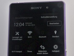 Schnelleinstellungen des Sony Xperia Z2