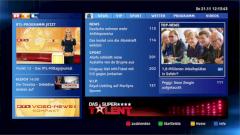 Screenshot des SmartTV/HbbTV-Portals von RTL