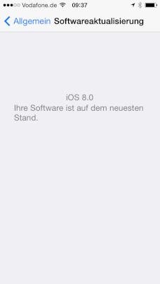 Eine neuere Software als iOS8 Beta 1 gibt es derzeit noch nicht