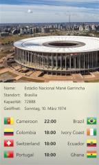 World Cup 2014 mit ausfhrlichen Informationen zu den Stadien in Brasilien