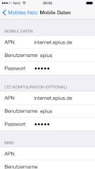 APN fr LTE unter iOS8 Beta 2 separat einstellbar