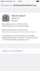 iOS8 Beta 3 verfgbar