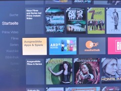 Auf der Startseite des Amazon Fire TV haben vor allem Instant-Video-Filme Platz.