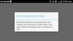 Blackberry Blend verlangt ein Display ab 7 Zoll Diagonale