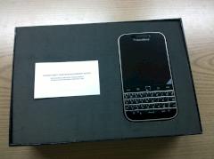 Blackberry Classic mit Support-Visitenkarte