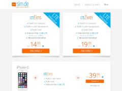 sim.de: Neuer Mobilfunk-Anbieter mit LTE-Tarifen ab 15 Euro