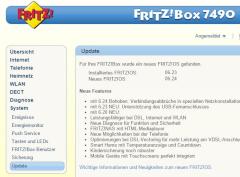 Update fr die FRITZ!Box 7490