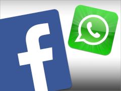 Logos Facebook und WhatsApp