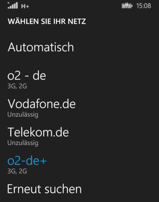 Netzsuche im Testgebiet mit dem Nokia Lumia 1020
