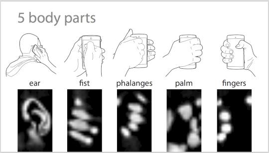 Bodyprint kann fnf unterschiedliche Krperteile erkennen.