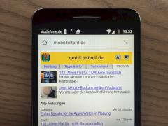 Mobile teltarif.de-Version im Chrome-Browser