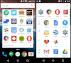 App-Ordner auf dem Homescreen (links), neuer App Drawer (rechts)