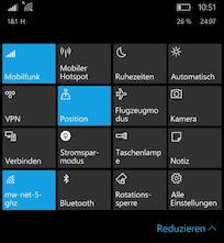 Das neue Action Center von Windows 10 Mobile