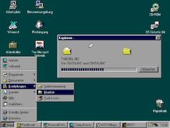 Schreibtisch von Windows 95