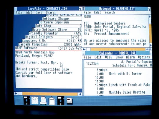 Erste grafische Umsetzung von MS-DOS: Windows 1.0