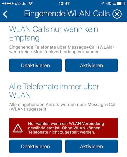 Einstellungen fr den Anrufempfang per WLAN-Call