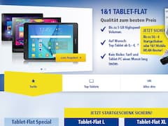 1&1 bietet neue Tablets im Bundle mit seinen Tablet-Flats an