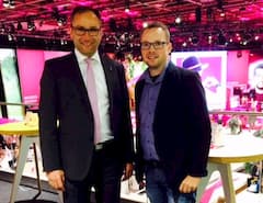 Telekom-Technik-Chef Bruno Jacobfeuerborn (links) im Gesprch mit teltarif.de-Redakteur Thorsten Neuhetzki