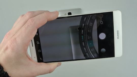 Blick auf den Pro-Kamera-Modus des Huawei Mate S