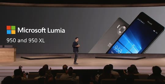 Microsoft Lumia 950 und 950 XL bei der Prsentation