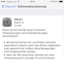 iOS 9.1 verffentlicht