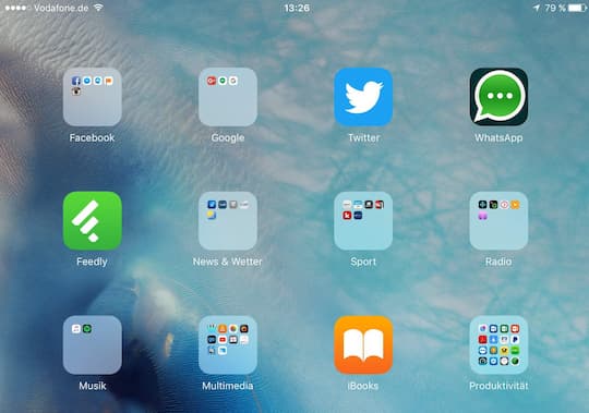 Die Messaging-App auf dem Startbildschirm des iPad