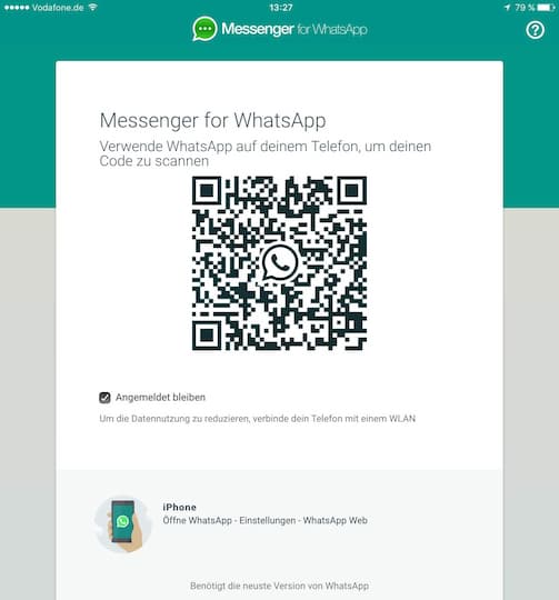Anmeldung wie bei WhatsApp Web