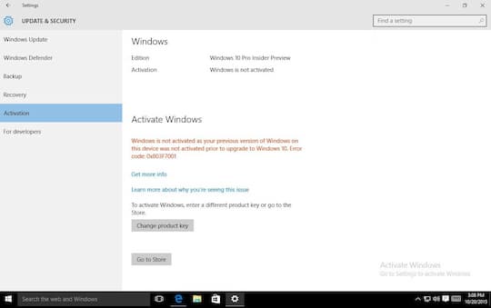 Legalisierung einer Windows-Kopie beim Upgrade auf Windows 10