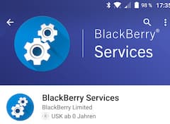 Blackberry-Dienste im Google Play Store
