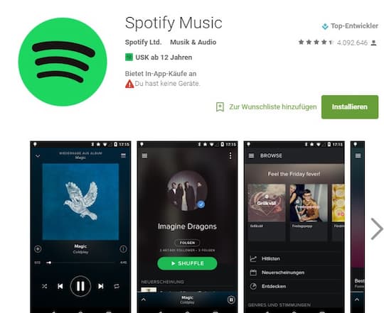 Spotify: mobiles Music-Streaming 