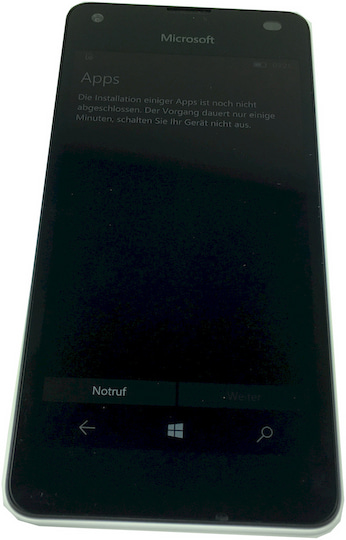 Eingeschaltet: Lumia 550 Setup