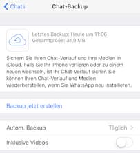 iPhone-Nutzer knnen WhatsApp-Daten in der iCloud sichern