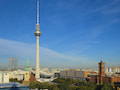 Der Fernsehturm am Alexanderplatz: Von hier wird DVB-T und knftig auch DVB-T2 gesendet