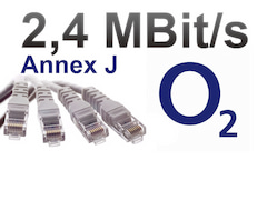 o2-DSL mit 2,4 MBit/s im Upload.