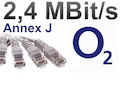 o2-DSL mit 2,4 MBit/s im Upload.