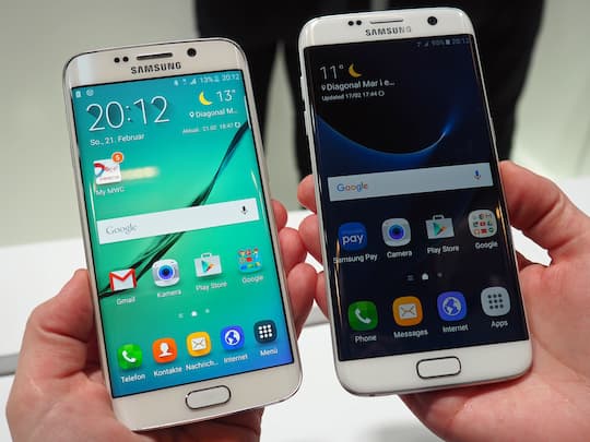 Galaxy S7 Edge (rechts) und Galaxy S6 Edge im Vergleich