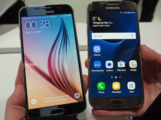 Galaxy S7 (rechts) und Galaxy S6 im Vergleich