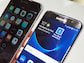 Samsung Galaxy S7 Edge und Apple iPhone 6S Plus im Display-Vergleich