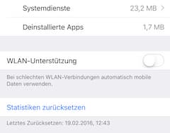 Intelligenter Netzstandard-Wechsel beim iPhone unter iOS 9